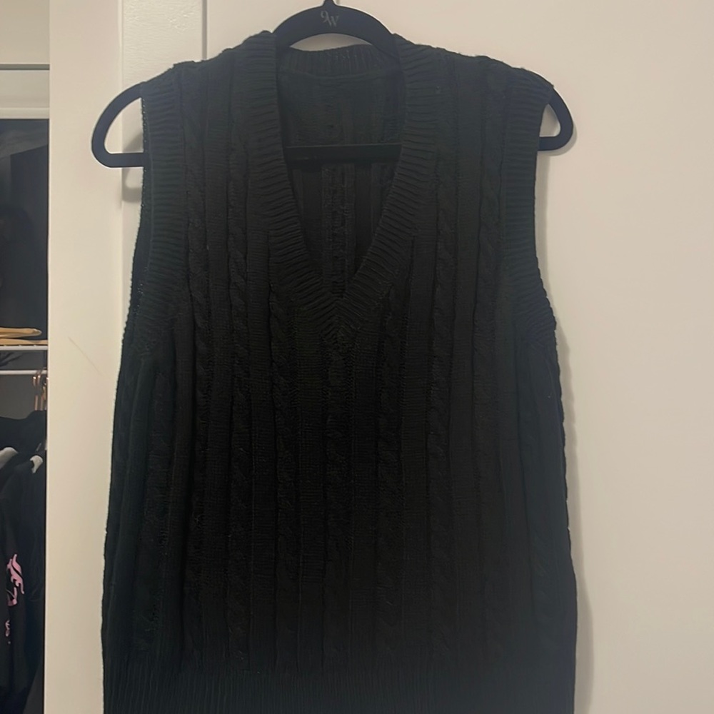 Black Sweater Vest